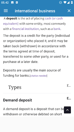 Android application International Business Law screenshort