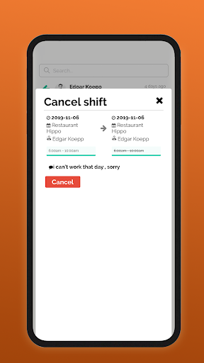 TimeTo.Work - staff schedule Screen 3