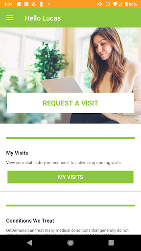 Android application Parkview OnDemand screenshort