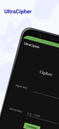 Android application UltraCipher screenshort