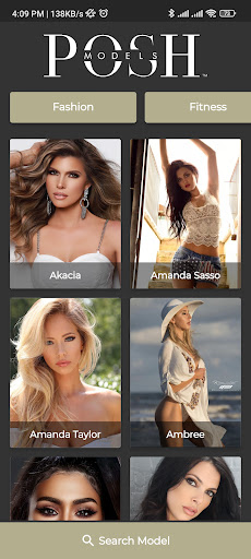Android application Posh Models screenshort