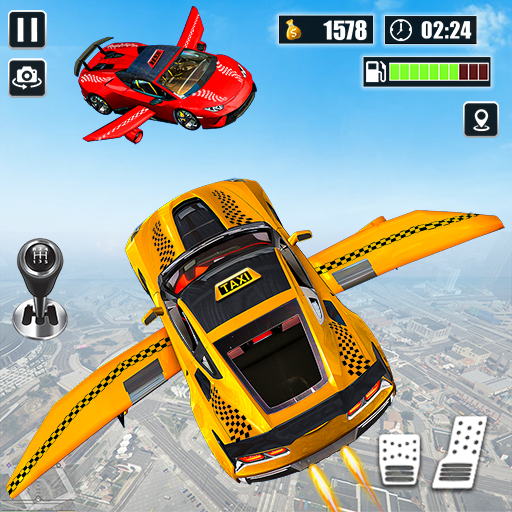 Flying Taxi Driving Game Sim