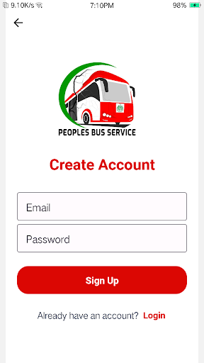 Bus Inspector App (PBS) Screen 2