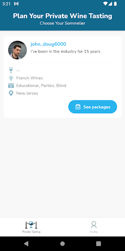 Android application PanoWine screenshort