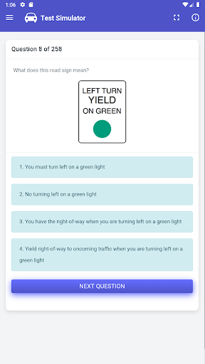 Washington DMV Test Screen 2