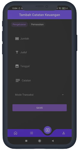 Moneytoring - Catatan Keuangan Screen 3