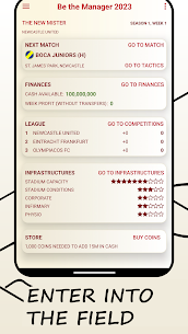 Be the Manager 2023 v1.2.2 MOD APK (Unlimited Money) 2