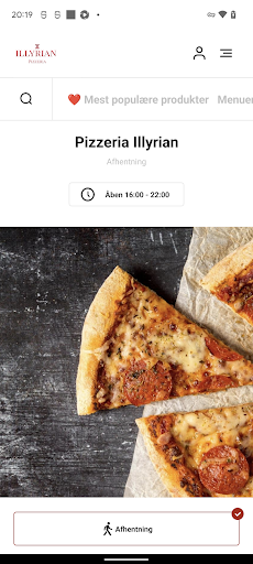 Android application Pizzeria Illyrian screenshort