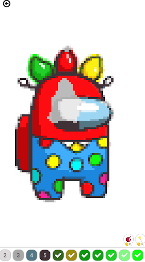 Real Among Us Pixel Art Coloring