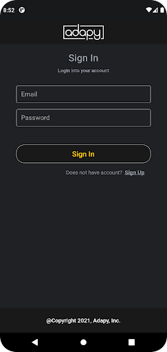 Android application Adapy screenshort