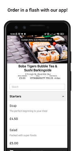 Android application Sushi Tigers screenshort