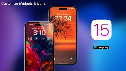 Launcher For iPhone 15 Theme Screen 2