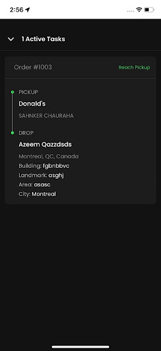 Samedayy Driver Screen 3