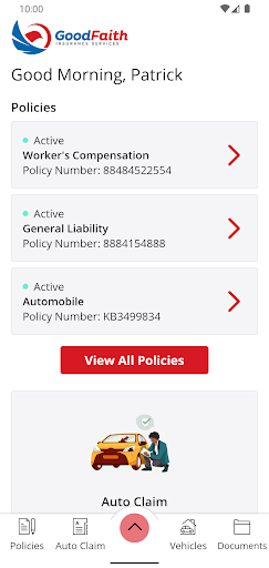 Good Faith Insurance Services Screen 2