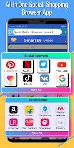 Smart Browser :- All social media and shopping app 2