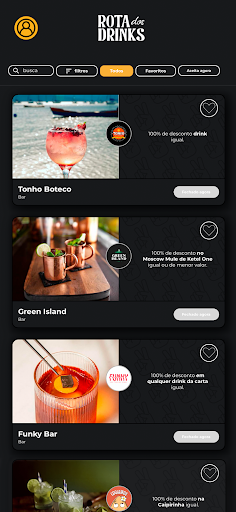 Android application Rota dos Drinks screenshort