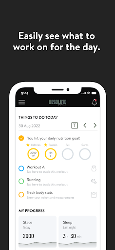 Resolute Coaching & Nutrition Screen 2