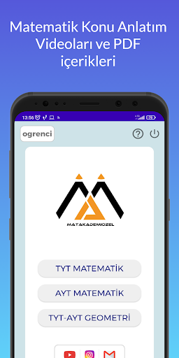 Android application MatAkademi screenshort