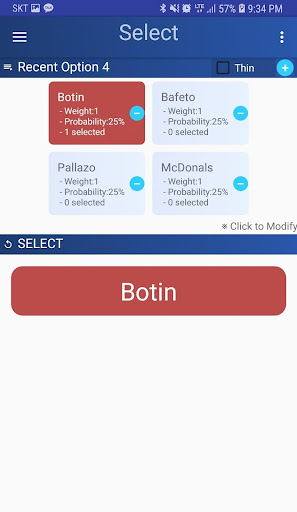 Select : Decision making Rando Screen 2