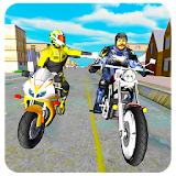 Motorcycle ride thriller 3D icon