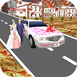 limousine bridal car parking icon
