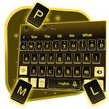 3D Golden Black Keyboard Theme icon