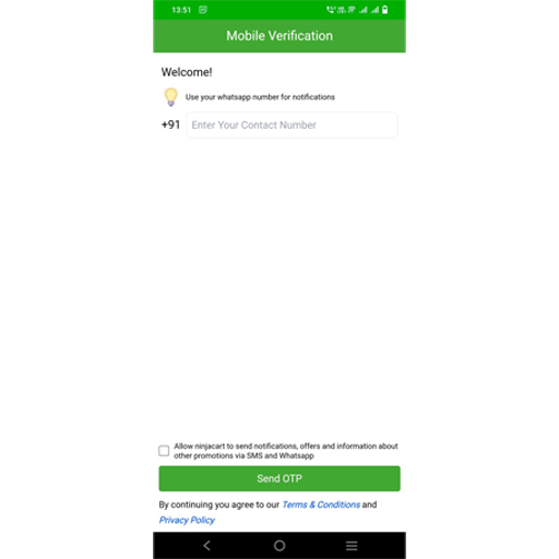 Ninja Seller App Screen 2