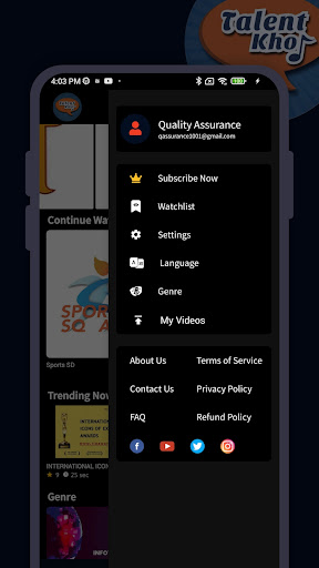 Android application Talent khoj screenshort