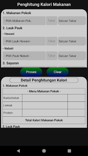 Penghitung Kalori Makanan Screen 2