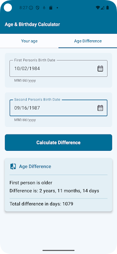 Age and Birthday Calculator
