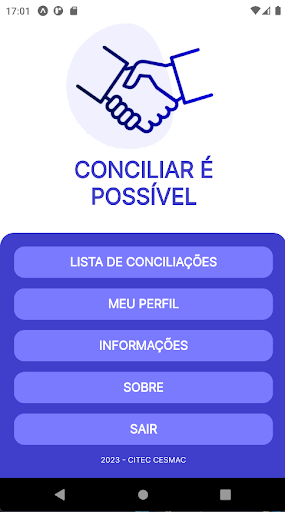Android application Conciliar é Possível screenshort