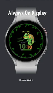 Animated Chameleon Watch Face
