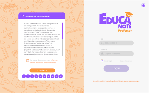 EducaNote Professor Screen 2