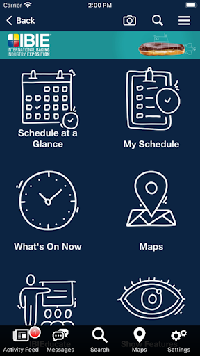 IBIE Events Screen 2