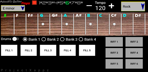 Android application Acoustic Guitar Player screenshort