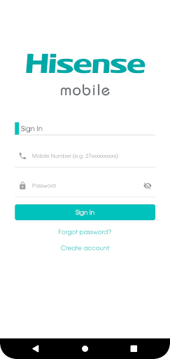Android application Hisense CIP screenshort