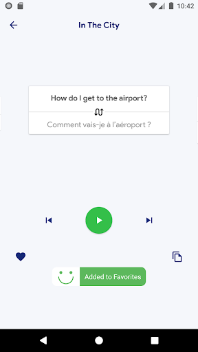 French-English Phrasebook: Use Screen 3