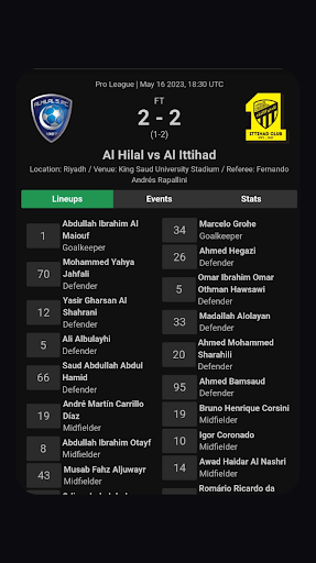 مباريات الاتحاد السعودي Screen 3