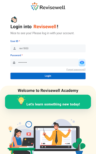 Revisewell | Learner App Screen 2