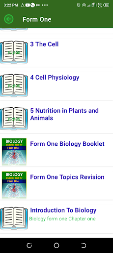 Biology Form One to Four Screen 3