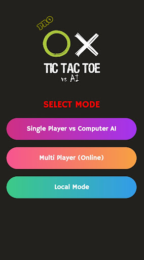 Tic Tac Toe vs AI Screen 2