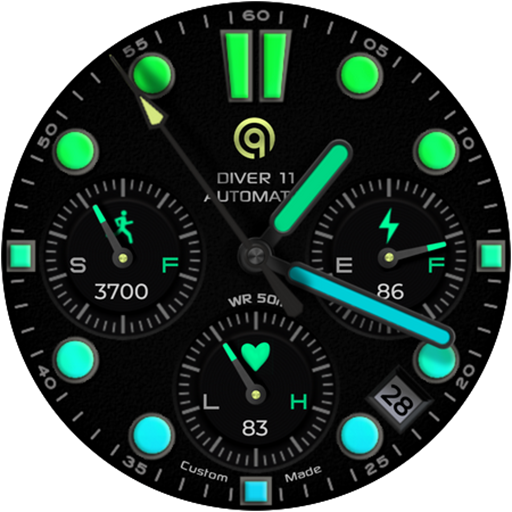 Diver 11 Black For WEAR OS 3+ logo
