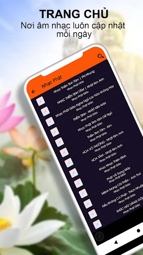 Android application Nhạc Phật Nhạc Thiền Tịnh Tâm screenshort