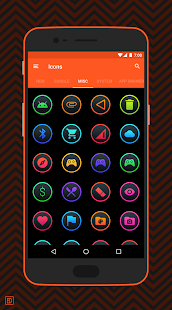 Lux Dark: gradient icons Screenshot