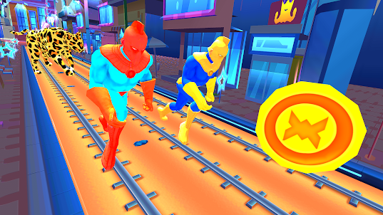 Subway Runner - Superhero Game