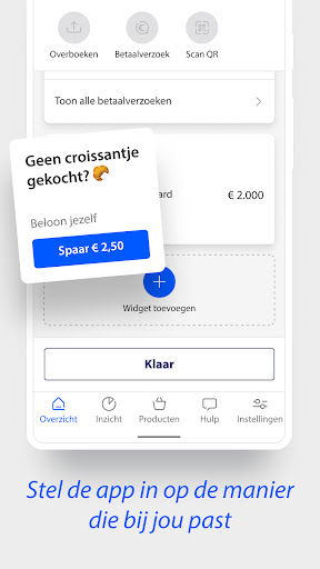 Screenshot van de Rabobank app