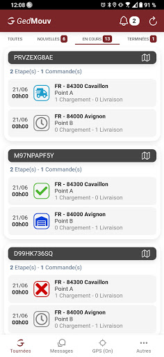 Android application Driver Office screenshort