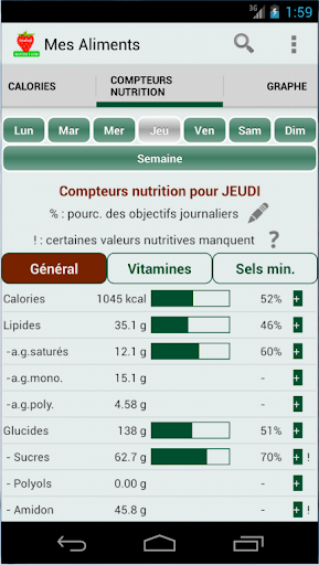Mes Aliments Screen 2
