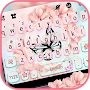 Pink Floral Keyboard Theme