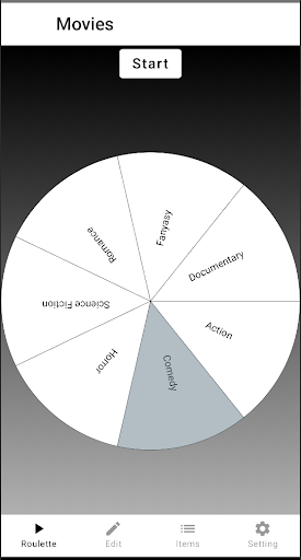 Android application Roulette Creator screenshort